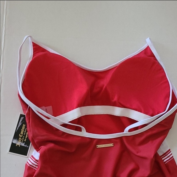 Juicy Coutre Red Logo Stripe One-Piece Swimsuit - Picture 8 of 9